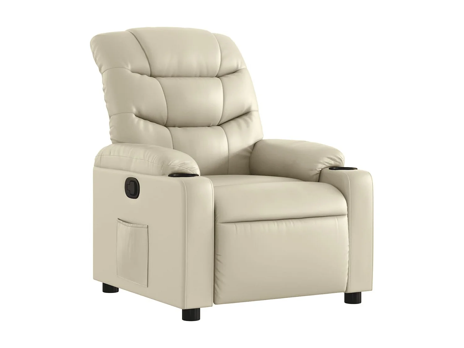 Relaxsessel | Lounge Sessel für Wohnzimmer Creme Kunstleder SHL97803