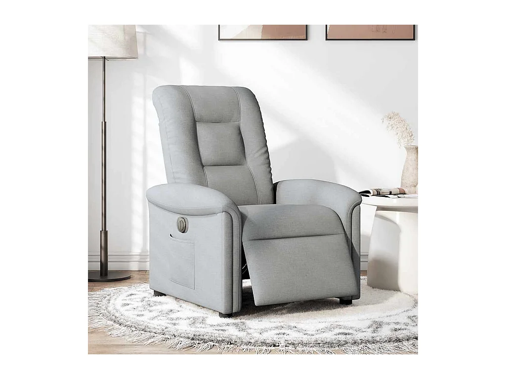 Sillón de relax | Silla | Sillón reclinable eléctrico tela gris claro SHL5642