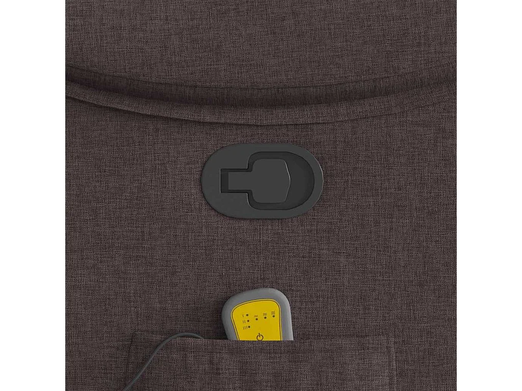 Poltrona de massagens reclinável tecido castanho-escuro SHL481347