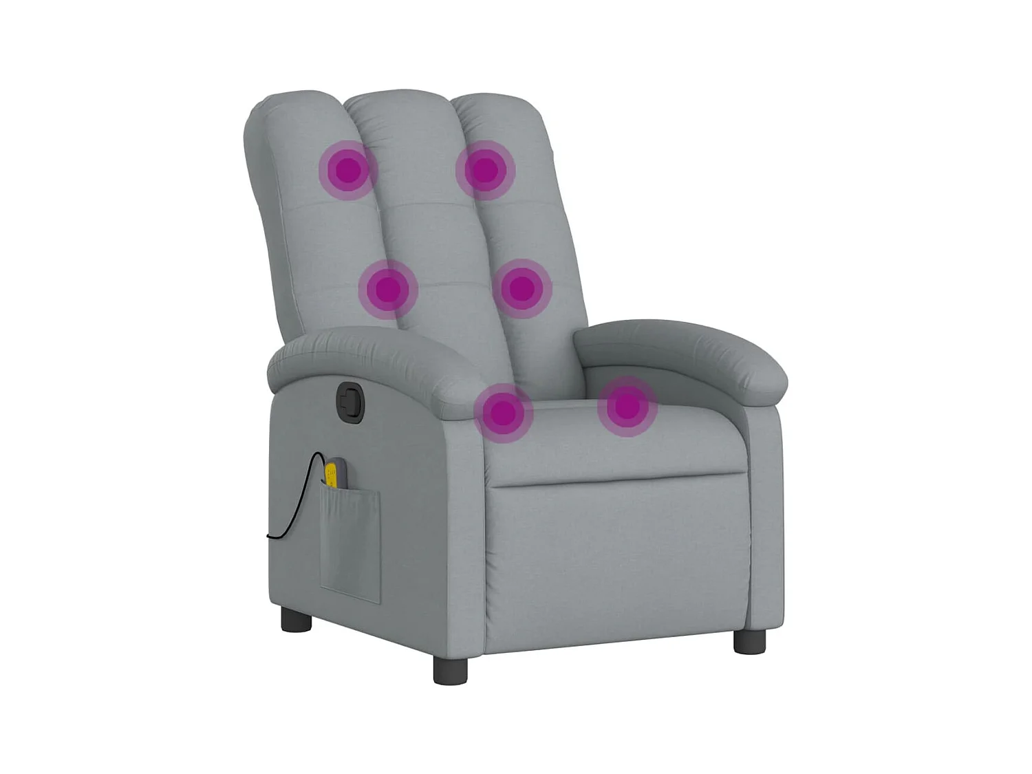 Fauteuil inclinable-Chaise de relax-Fauteuil de Massage gris clair tissu SHL1822