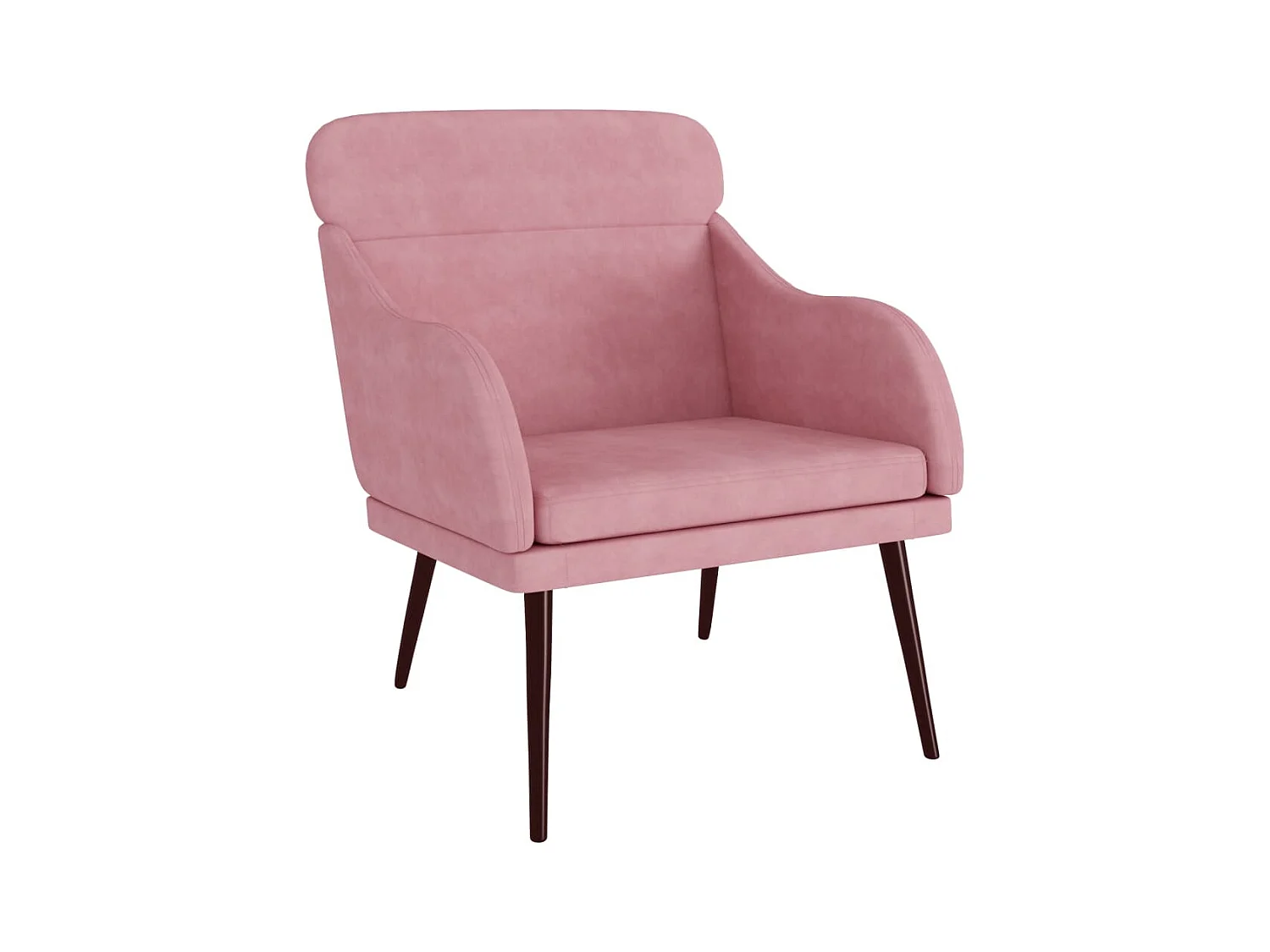 Sillón de salón | Silla de relax | Sillón de terciopelo rosa 63x76x80 cm SHL7390