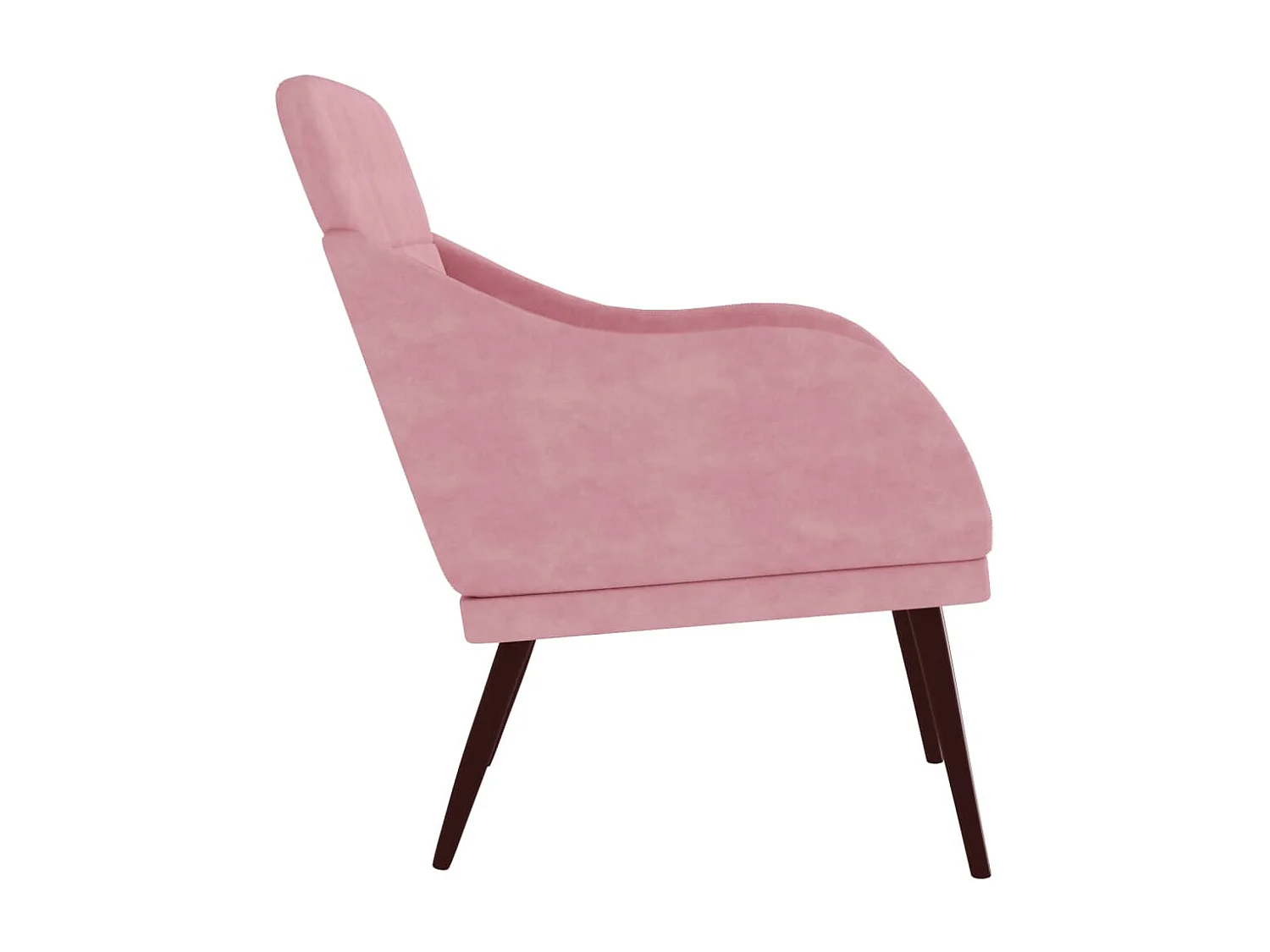 Sillón de salón | Silla de relax | Sillón de terciopelo rosa 63x76x80 cm SHL7390