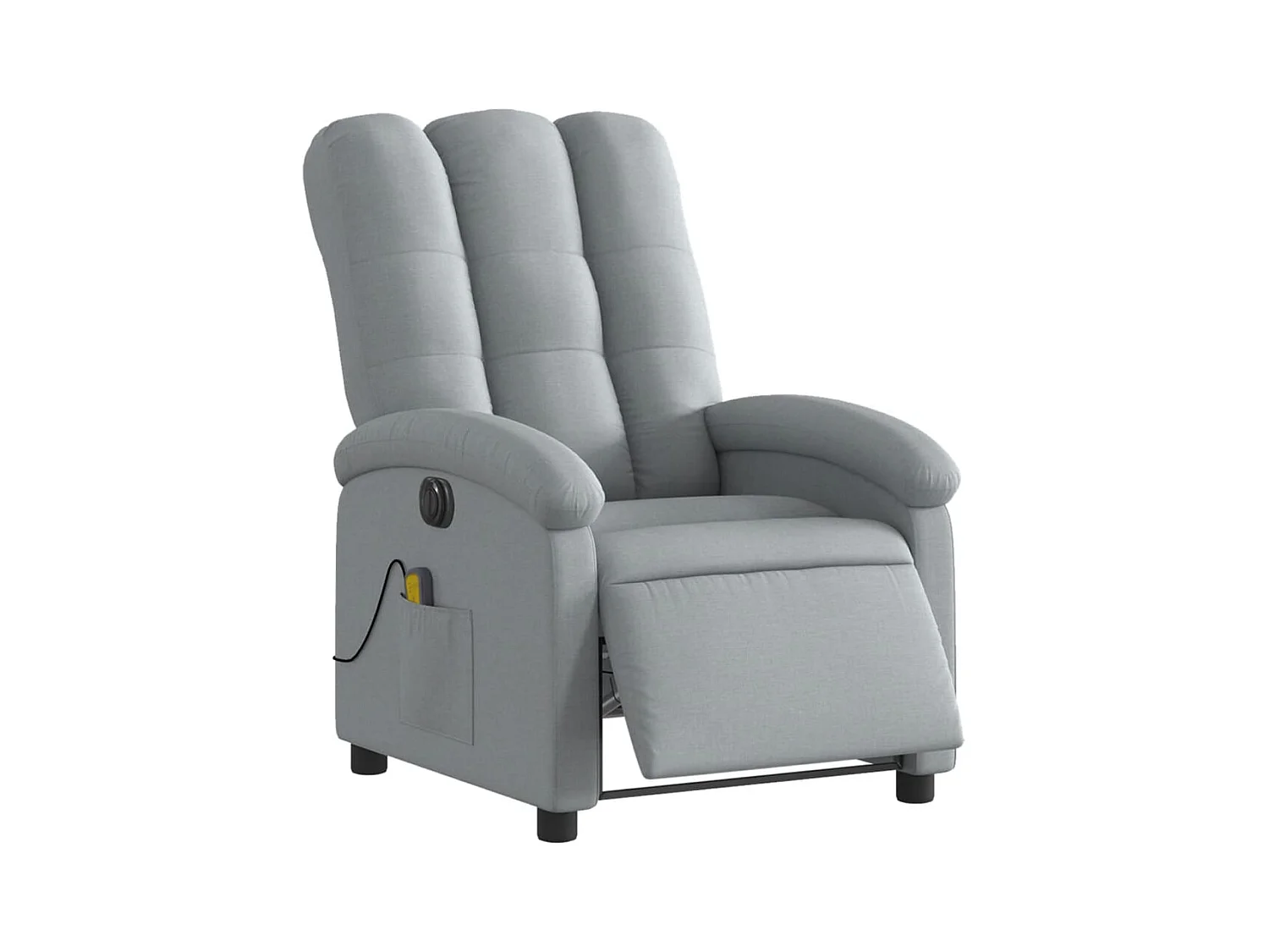 Sillón de relax | Sillón reclinable de masaje eléctrico tela gris claro SHL2126