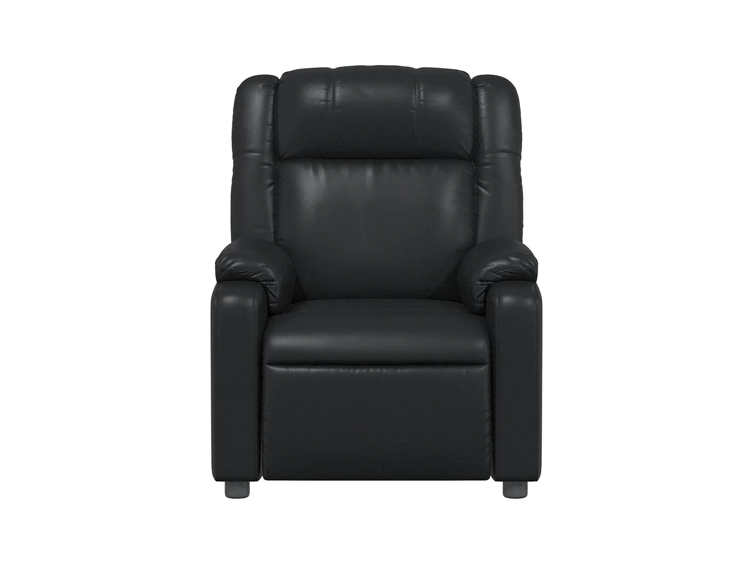 Sillón de relax | Sillón reclinable de cuero sintético negro SHL7341
