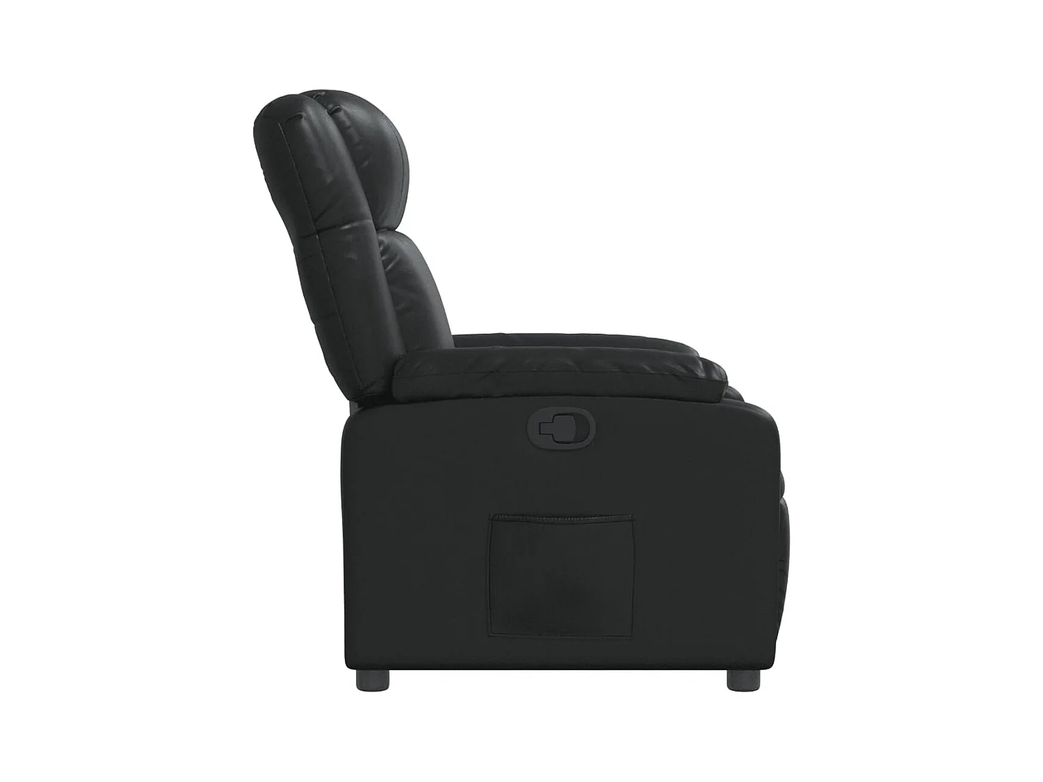 Sillón de relax | Sillón reclinable de cuero sintético negro SHL7341