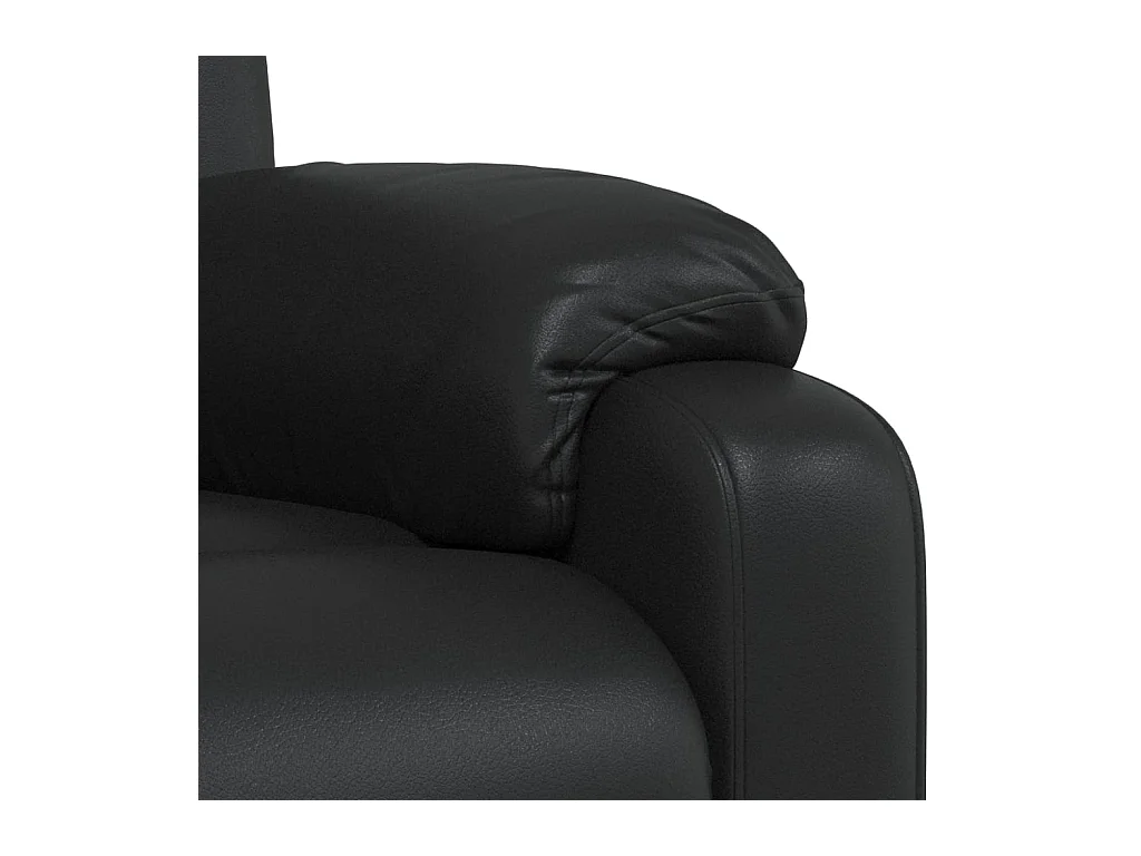 Sillón de relax | Sillón reclinable de cuero sintético negro SHL7341