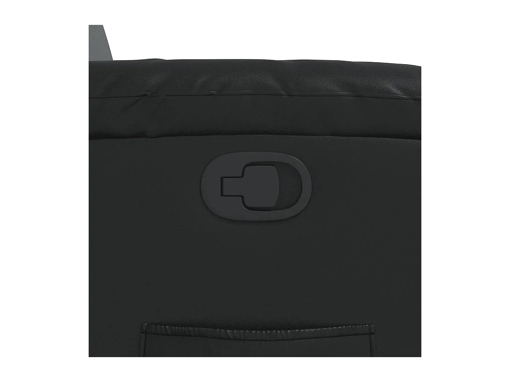 Sillón de relax | Sillón reclinable de cuero sintético negro SHL7341