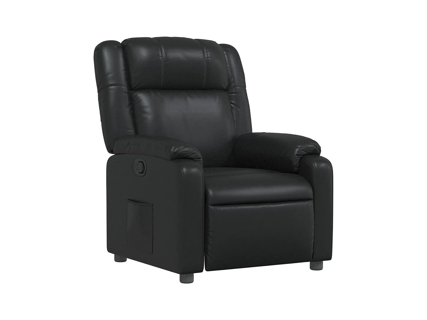 Fauteuil inclinable-Fauteuil salon Noir Similicuir SHL2060