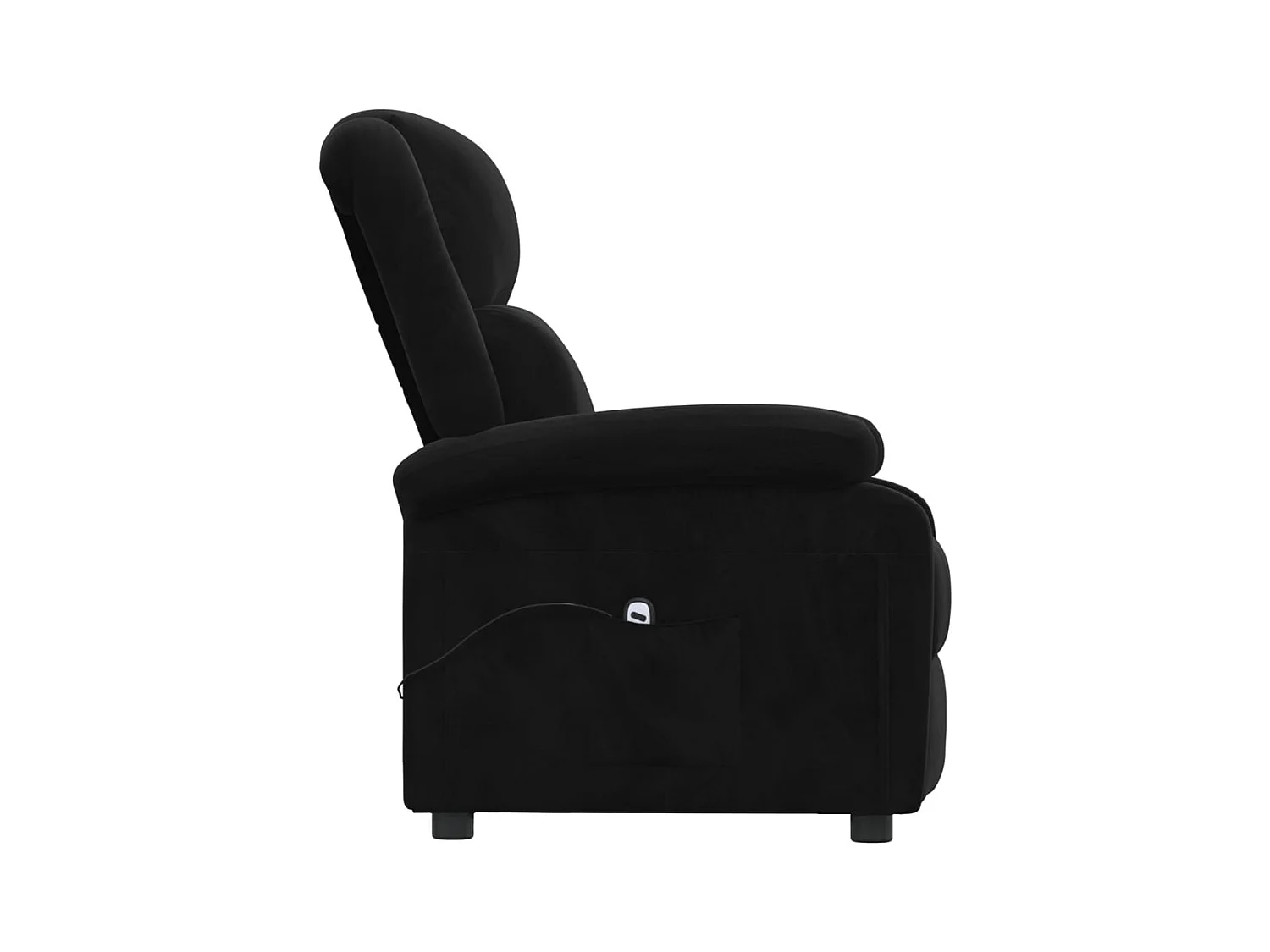 Sillón de relax | Silla | Sillón reclinable eléctrico de terciopelo negro SHL4692