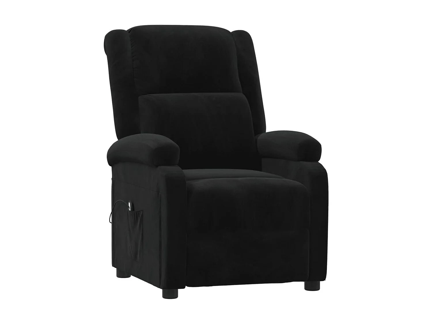 Relaxsessel Elektrisch | Lounge Sessel indoor Schwarz Samt SHL45870