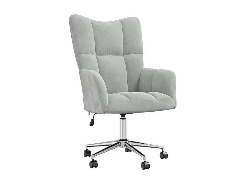 Sillón de relax | Silla de relax de terciopelo gris claro SHL6810