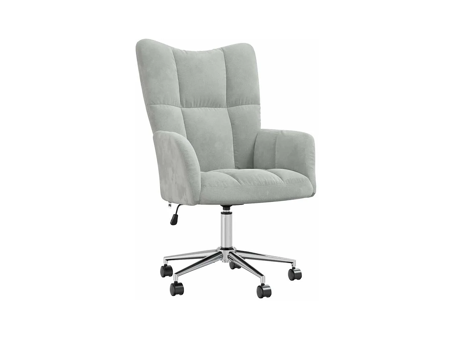 Sillón de relax | Silla de relax de terciopelo gris claro SHL6810
