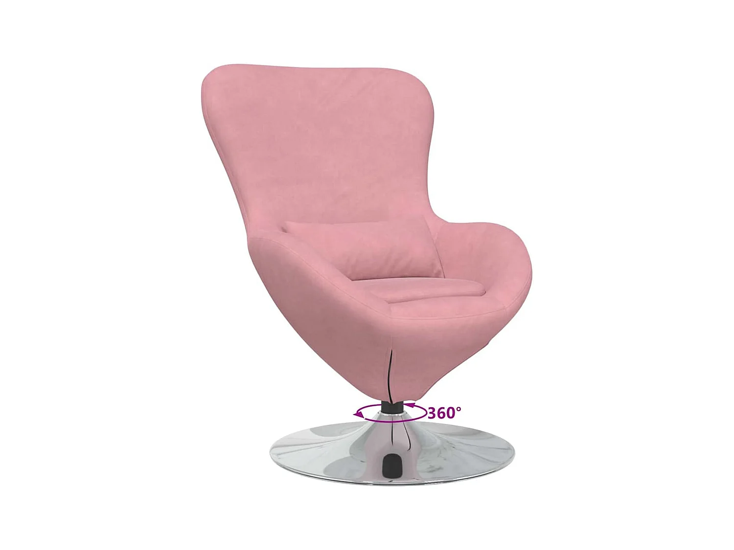Sillón de relax | Sillón huevo Rosa 63x73x90 cm Terciopelo SHL4147