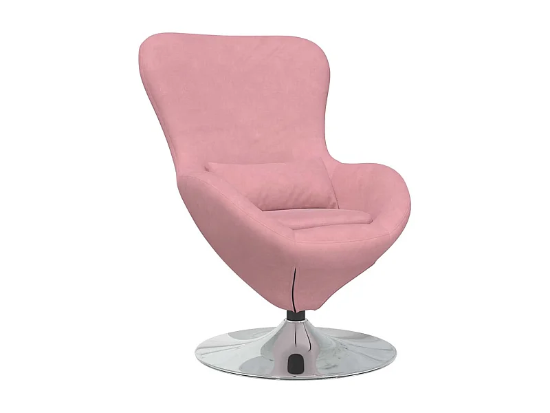 Chaise de Salon-Fauteuil œuf Rose 63x73x90 cm Velours SHL3641