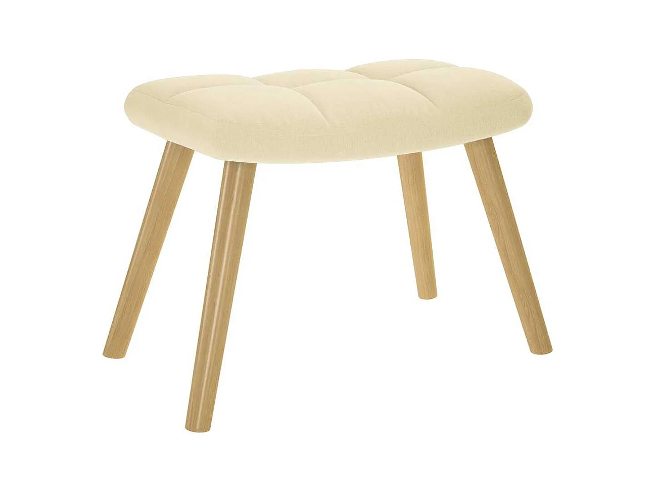 Sillón de relax | Silla de relax con taburete tela color crema SHL3934