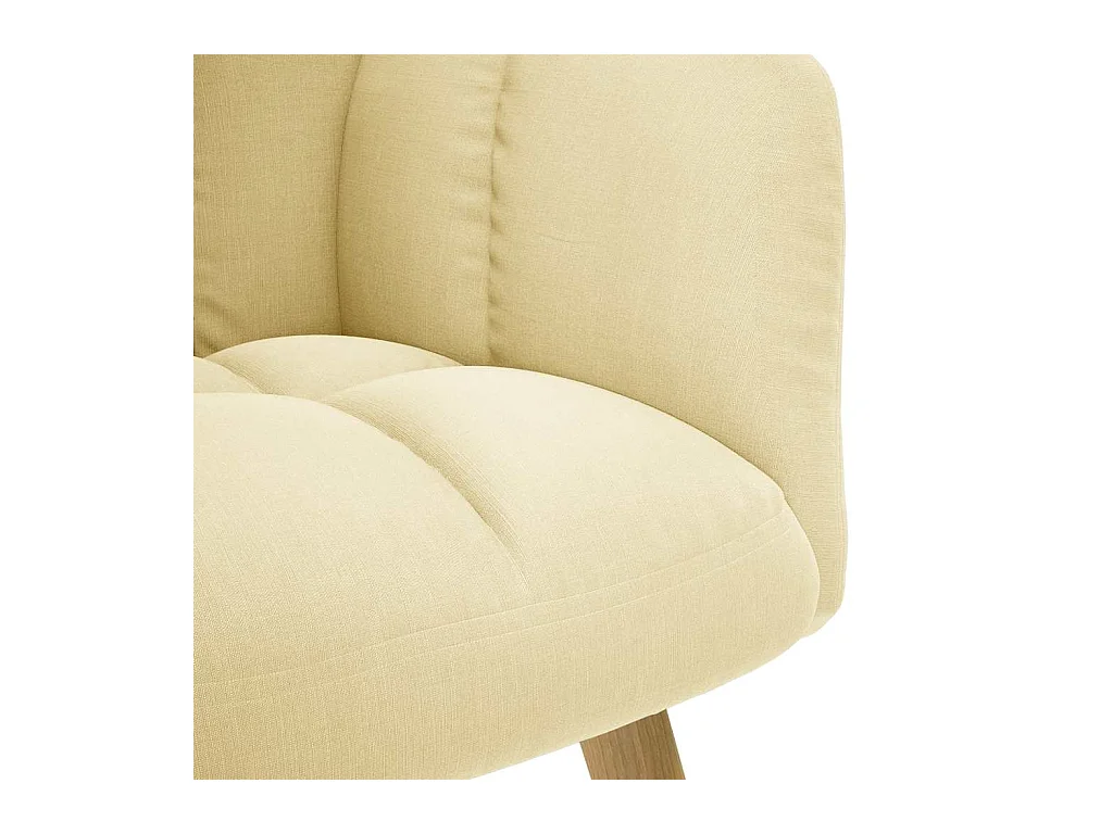 Sillón de relax | Silla de relax con taburete tela color crema SHL3934