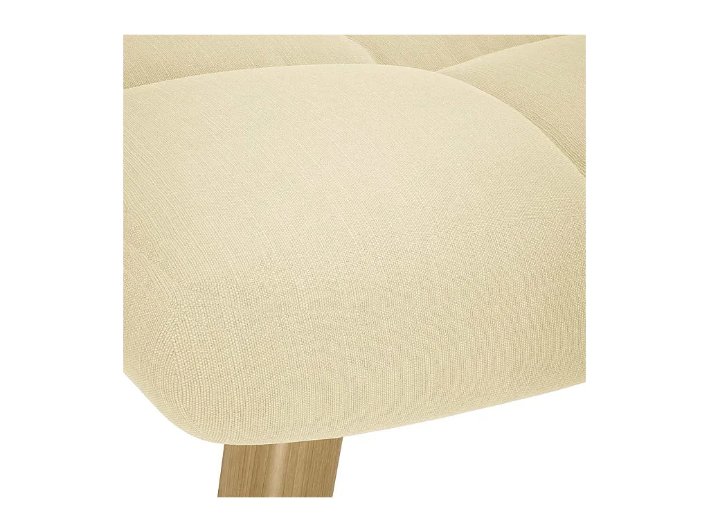 Sillón de relax | Silla de relax con taburete tela color crema SHL3934
