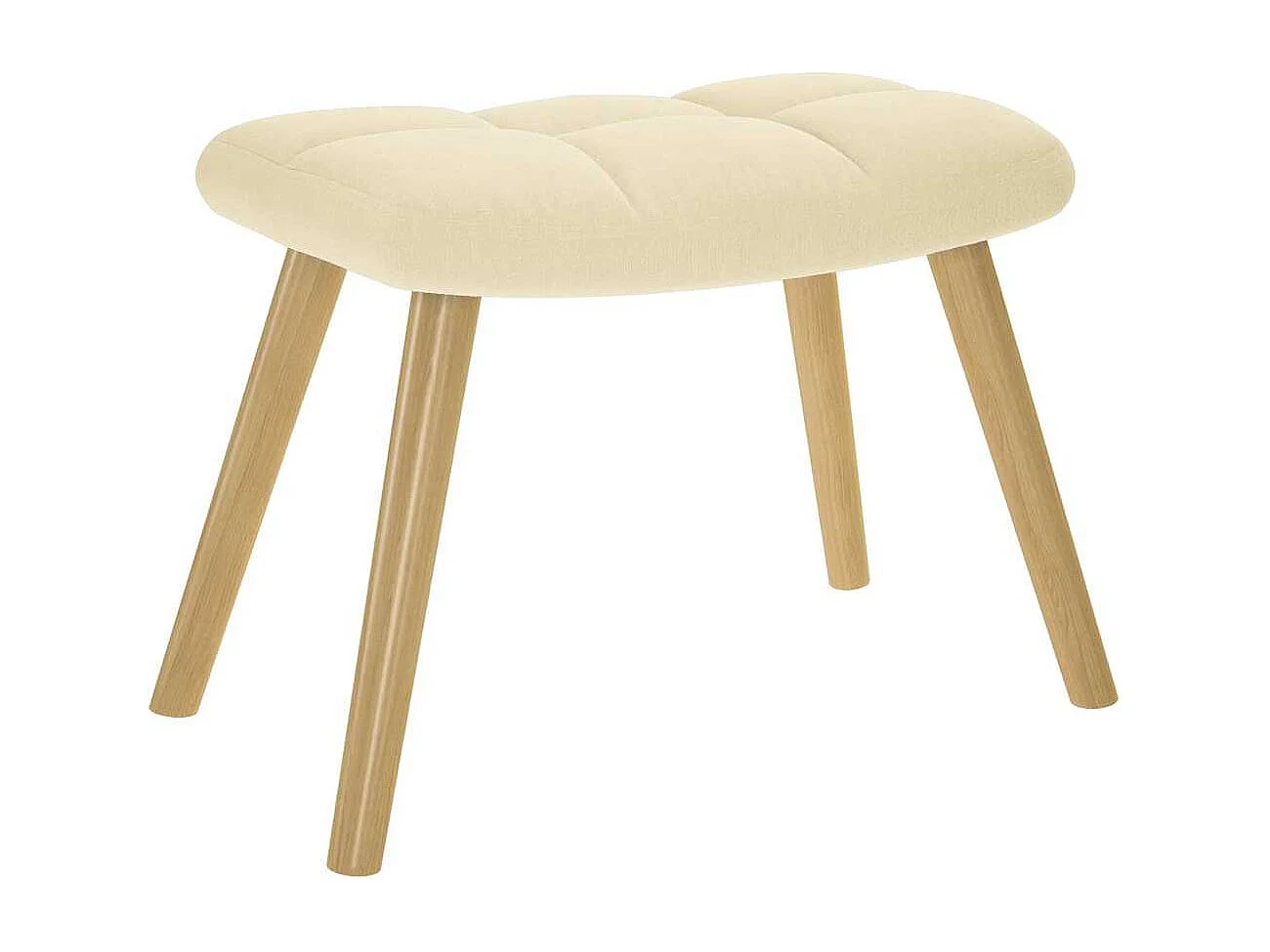 Fauteuil de relaxation-Fauteuil de Lecture avec repose-pied Crème Tissu SHL3067