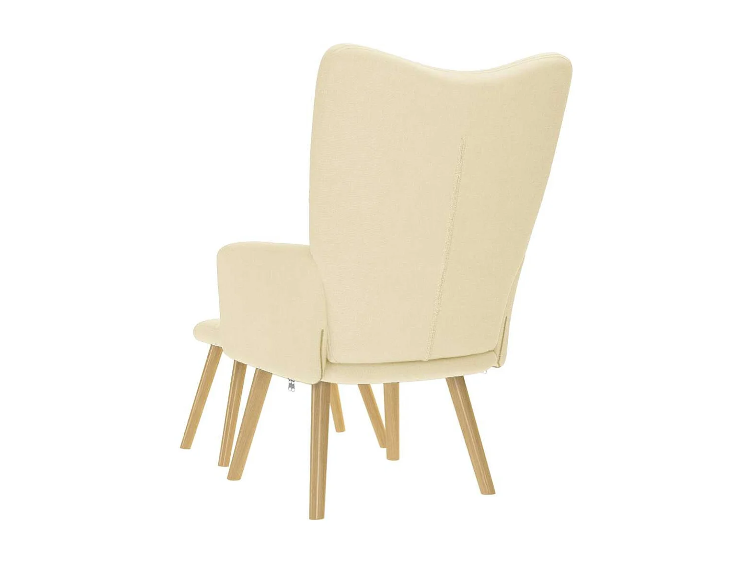 Fauteuil de relaxation-Fauteuil de Lecture avec repose-pied Crème Tissu SHL3067