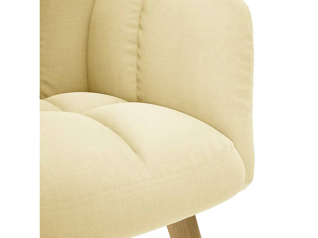 Fauteuil de relaxation-Fauteuil de Lecture avec repose-pied Crème Tissu SHL3067