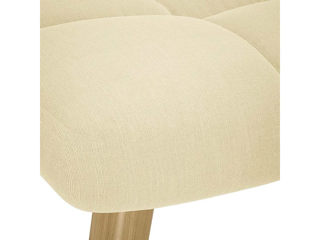 Fauteuil de relaxation-Fauteuil de Lecture avec repose-pied Crème Tissu SHL3067