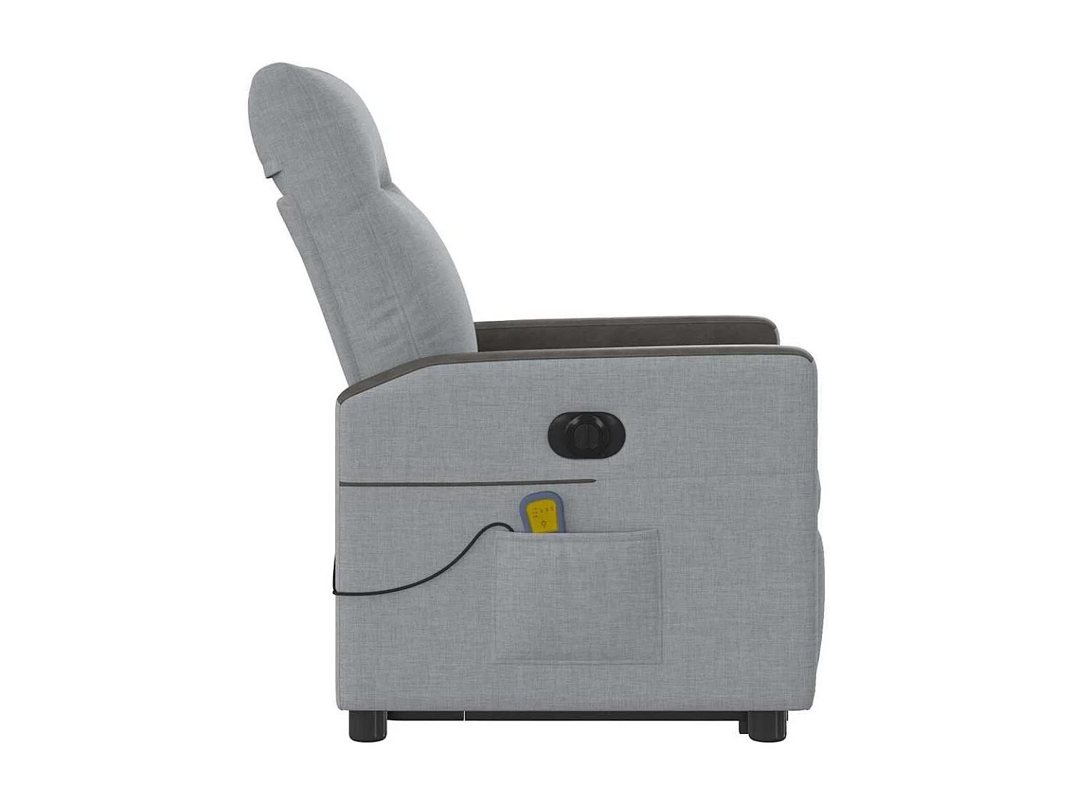 Fauteuil inclinable électrique-Chaise de relax-Fauteuil de Massage Gris clair Tissu SHL2619