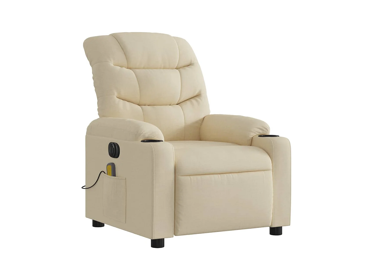Sillón de relax | Sillón reclinable de masaje eléctrico tela color crema SHL2991