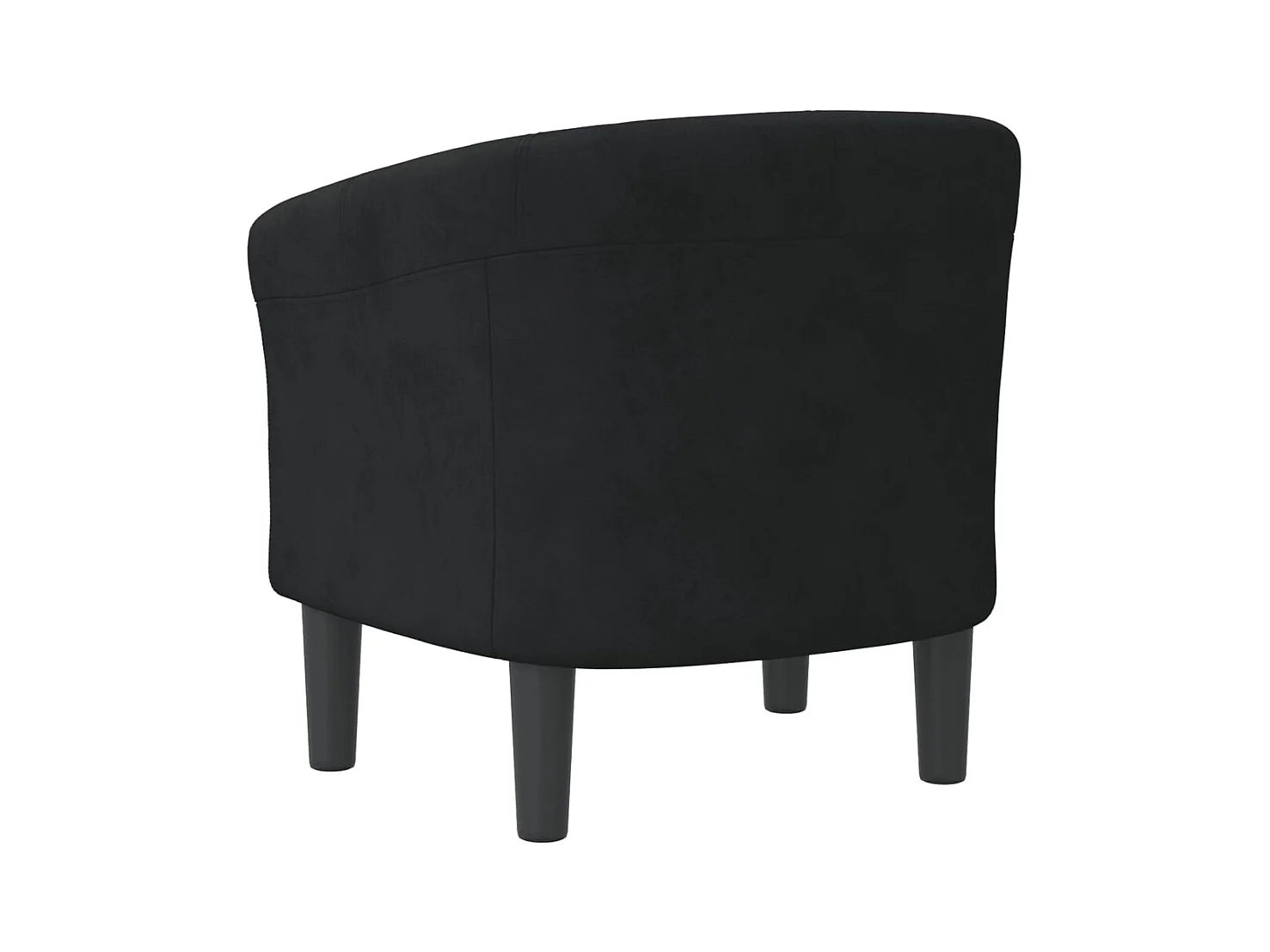 Fauteuil de Salon-Chaise cabriolet noir velours SHL922