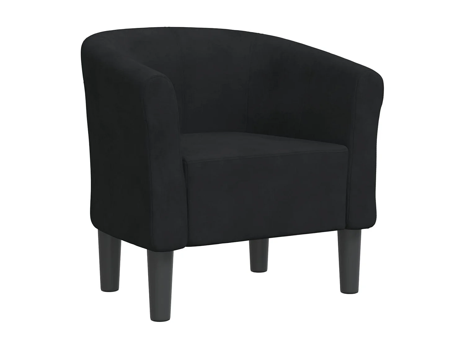 Relaxsessel | Clubsessel Schwarz Samt SHL18230
