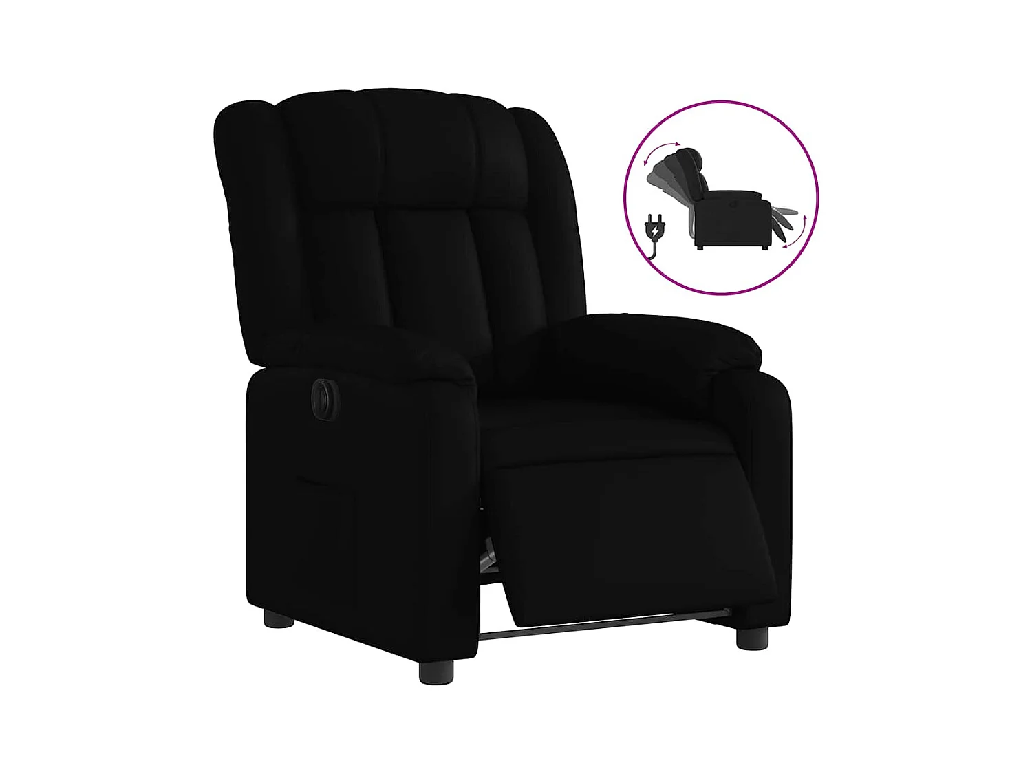 Sillón de relax | Silla | Sillón reclinable eléctrico de cuero sintético negro SHL9902