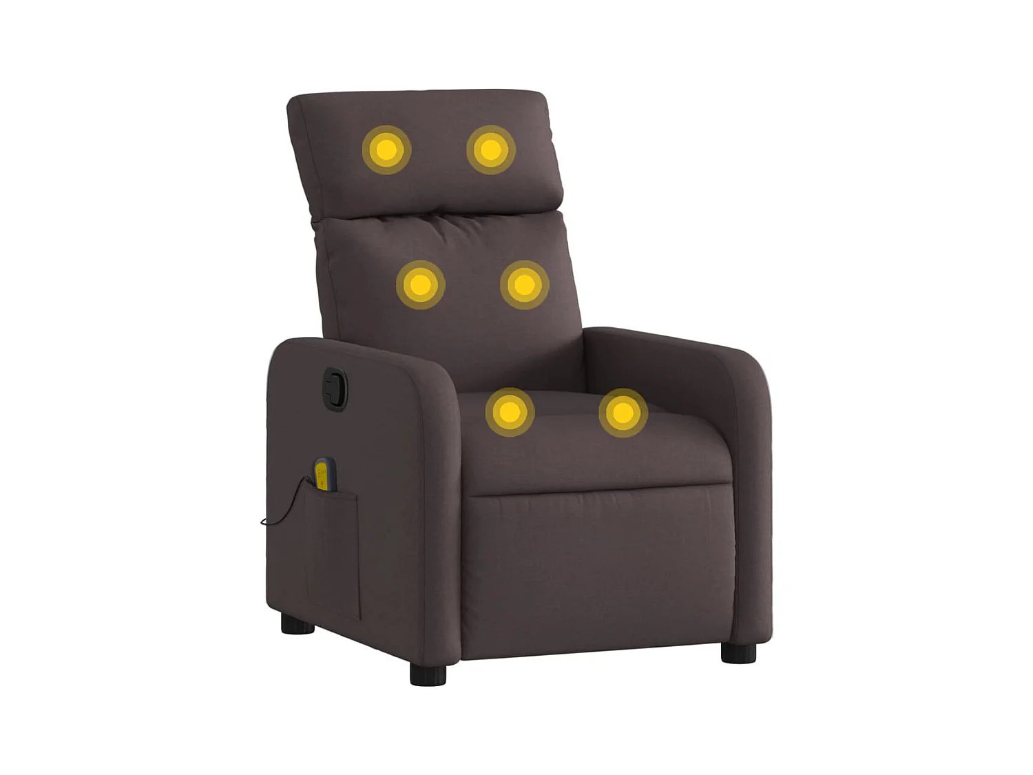 Sillón de salón | Silla | Sillón de masaje reclinable de tela marrón oscuro SHL2093