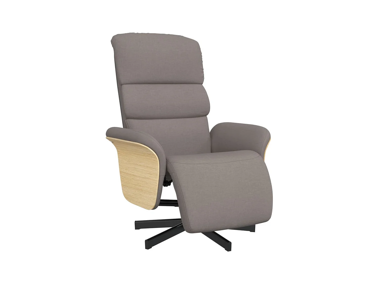 Sillón de relax | Sillón reclinable con reposapiés tela gris taupe SHL2720