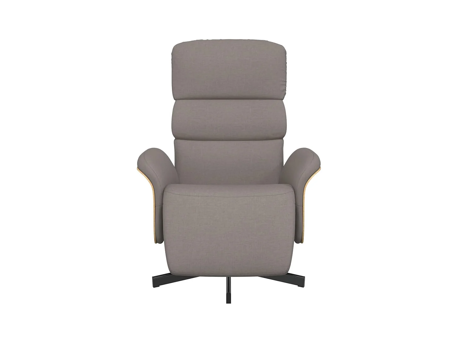 Sillón de relax | Sillón reclinable con reposapiés tela gris taupe SHL2720