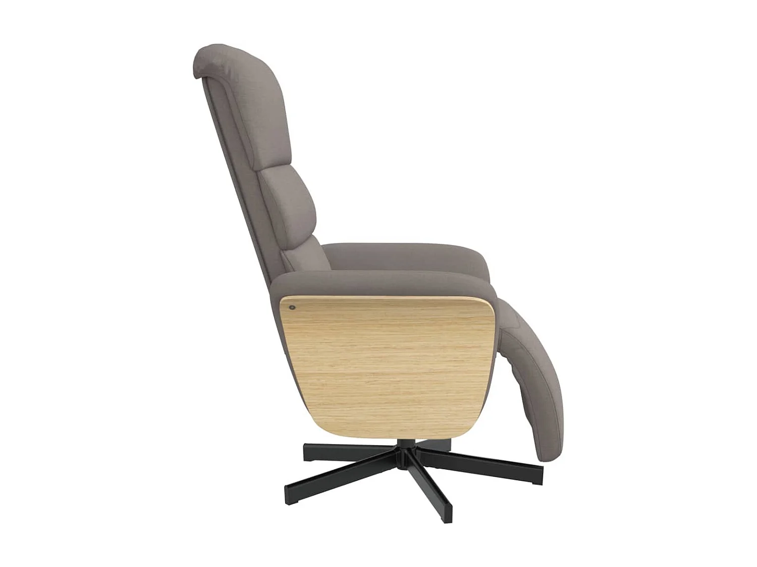 Relaxsessel | Lounge Sessel für Wohnzimmer mit Fußteil Taupe Stoff SHL66593