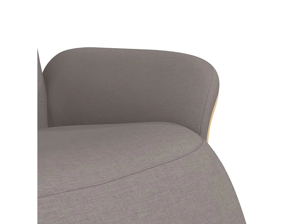 Relaxsessel | Lounge Sessel für Wohnzimmer mit Fußteil Taupe Stoff SHL66593