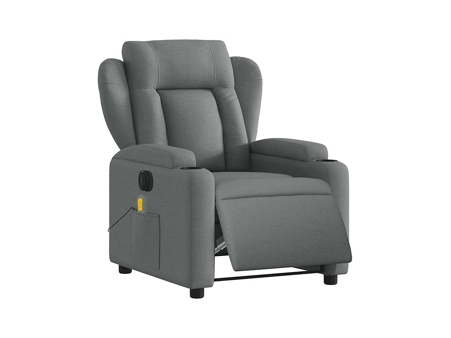 Sillón de relax | Sillón reclinable de masaje eléctrico tela gris oscuro SHL9716