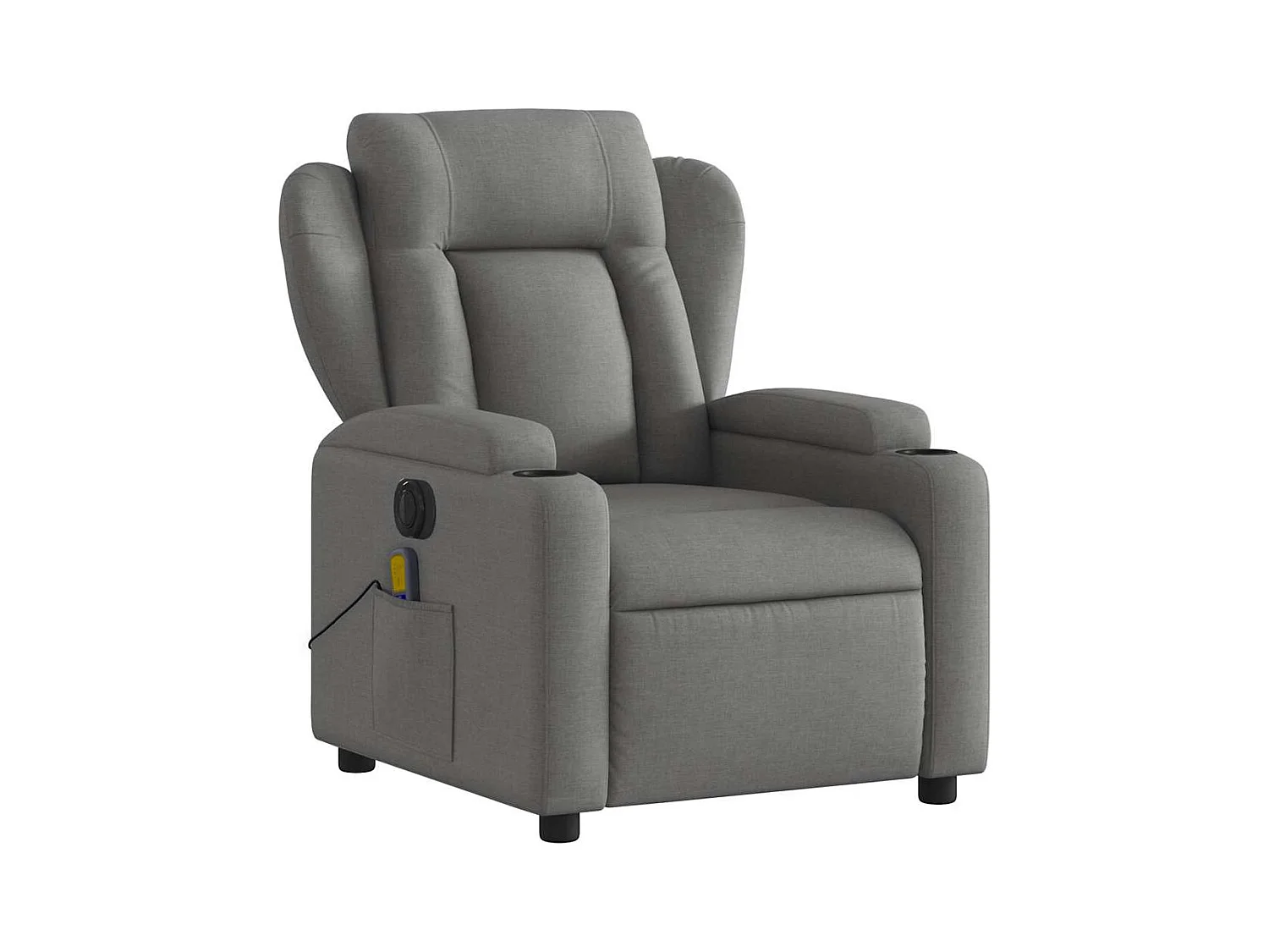 Sillón de relax | Sillón reclinable de masaje eléctrico tela gris oscuro SHL9716