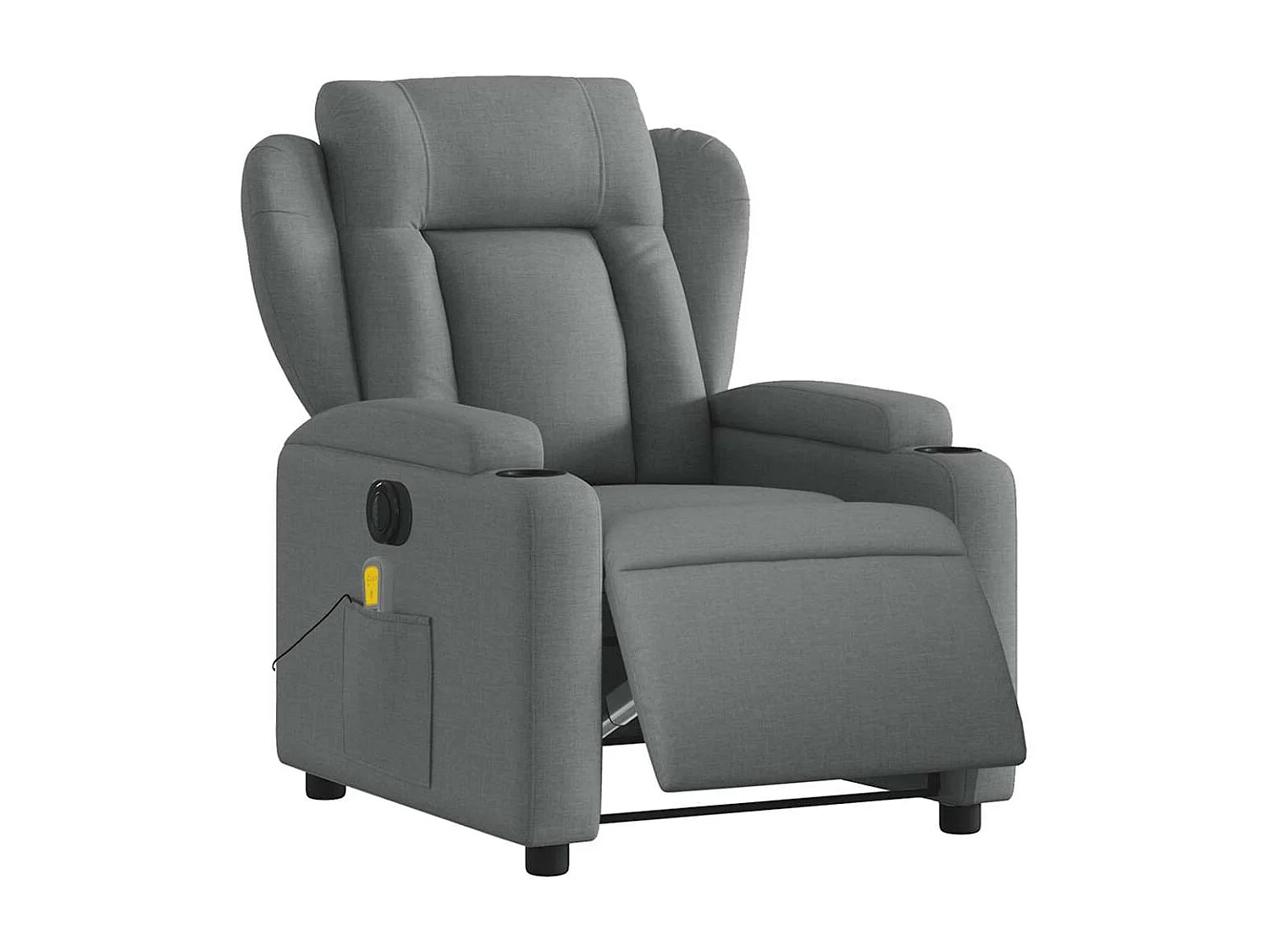 Fauteuil inclinable électrique-Chaise-Fauteuil de Massage gris foncé tissu SHL4677