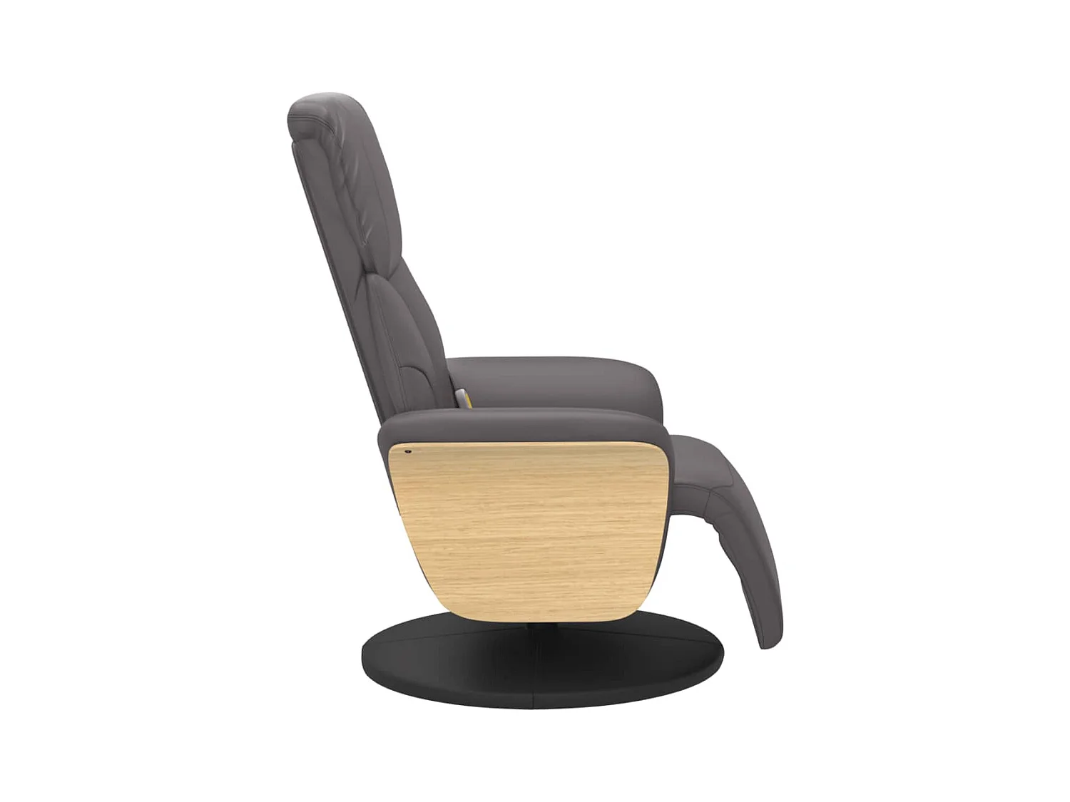 Sillón de relax | Sillón reclinable de masaje con reposapiés cuero sintético gris SHL3167