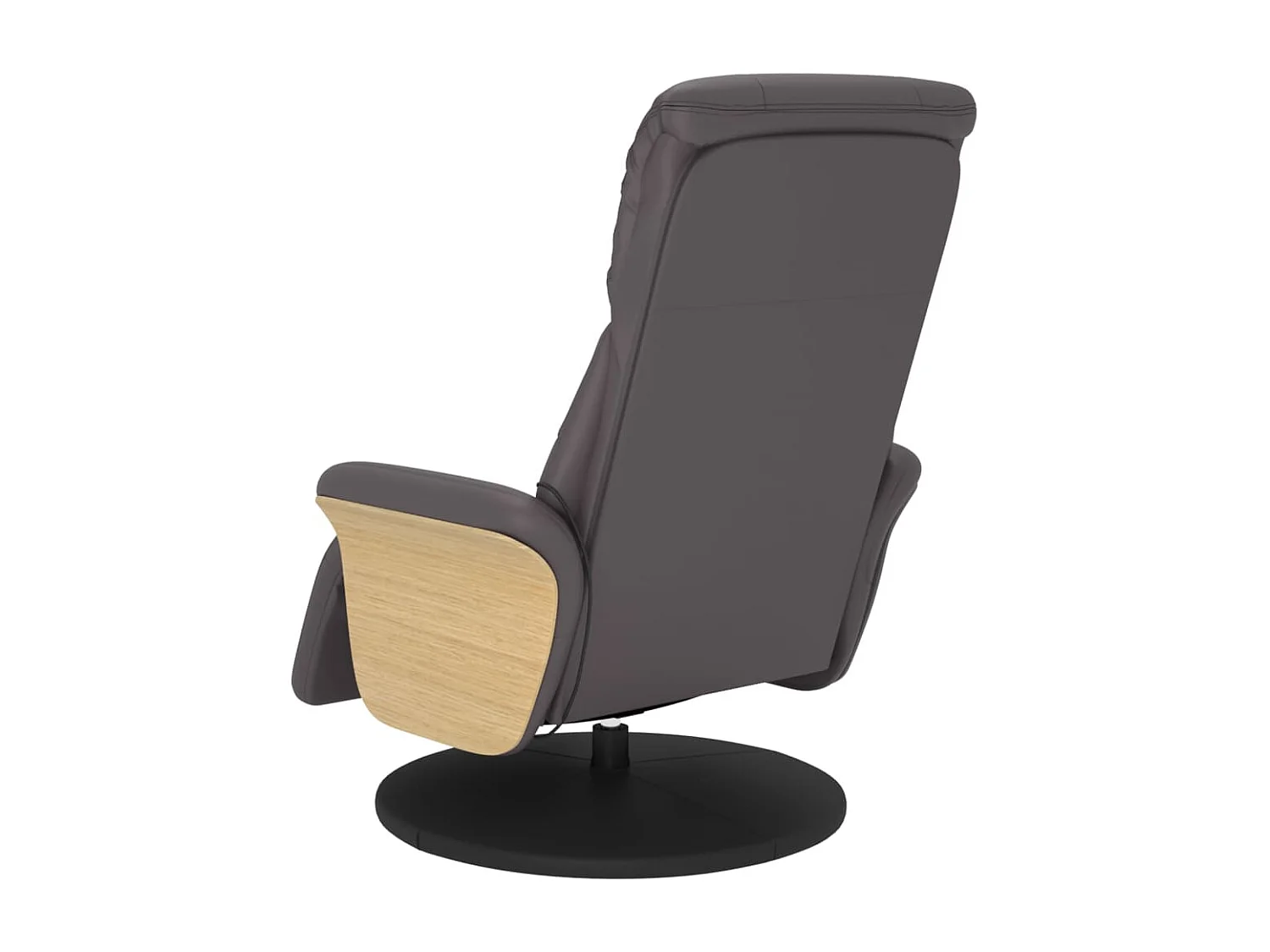 Sillón de relax | Sillón reclinable de masaje con reposapiés cuero sintético gris SHL3167