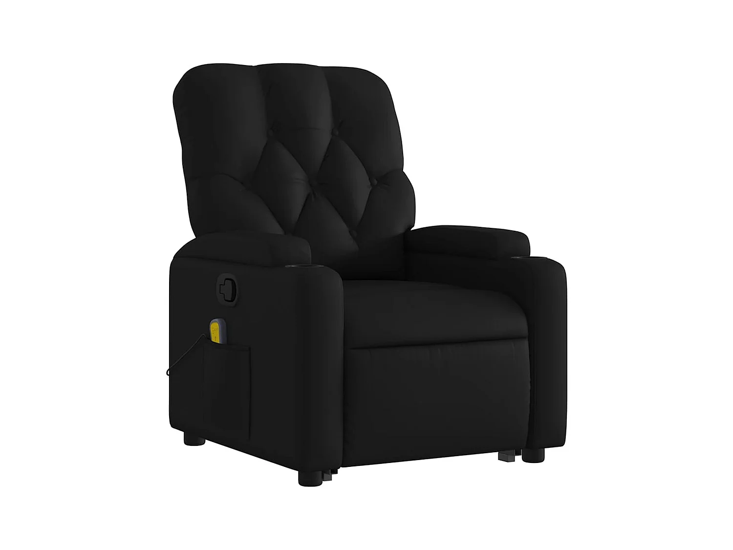 Sillón de relax | Sillón reclinable de masaje de pie cuero artificial negro SHL5280