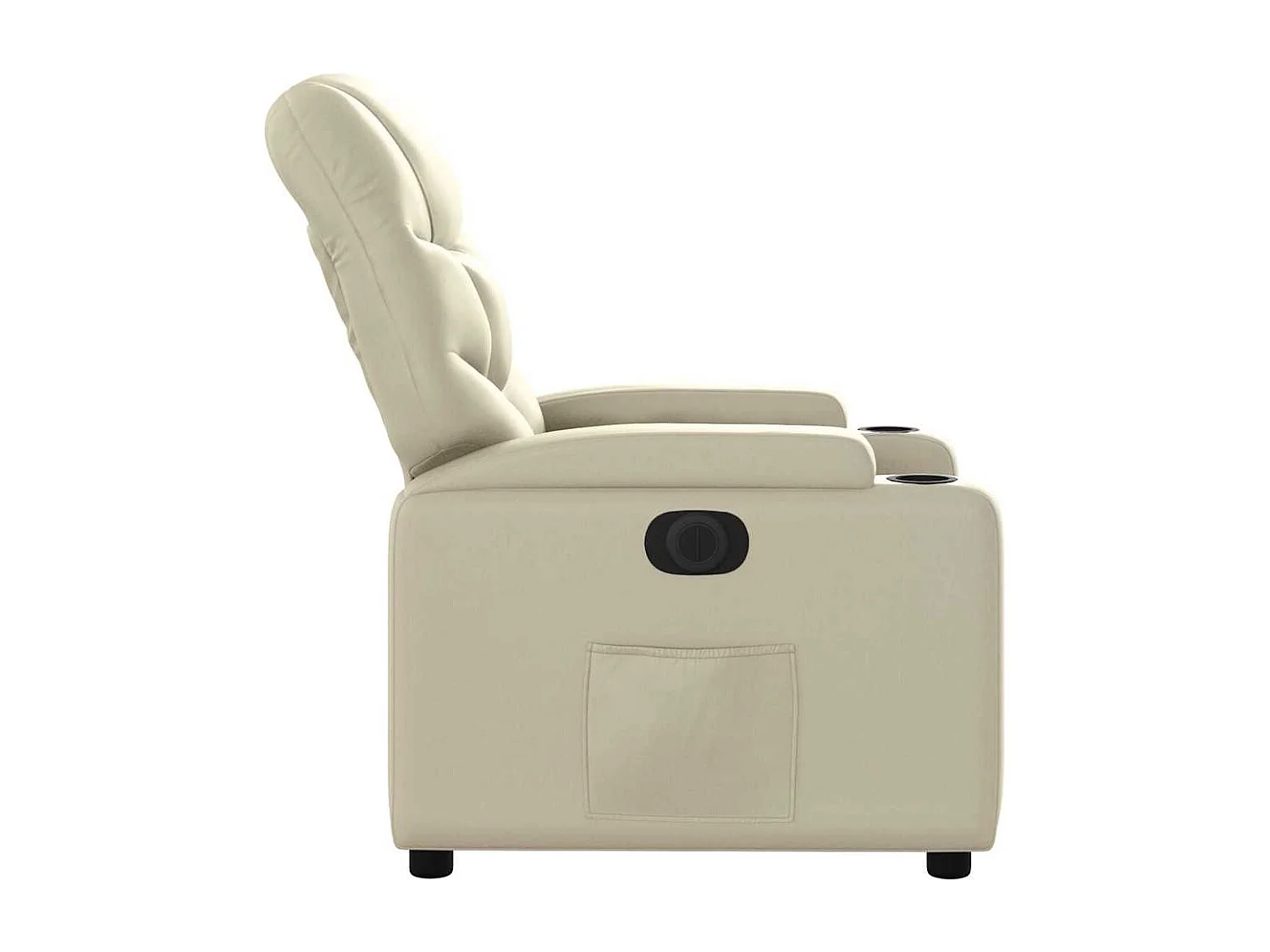 Fauteuil inclinable électrique-Chaise de relax-Fauteuil salon Crème Similicuir SHL4369