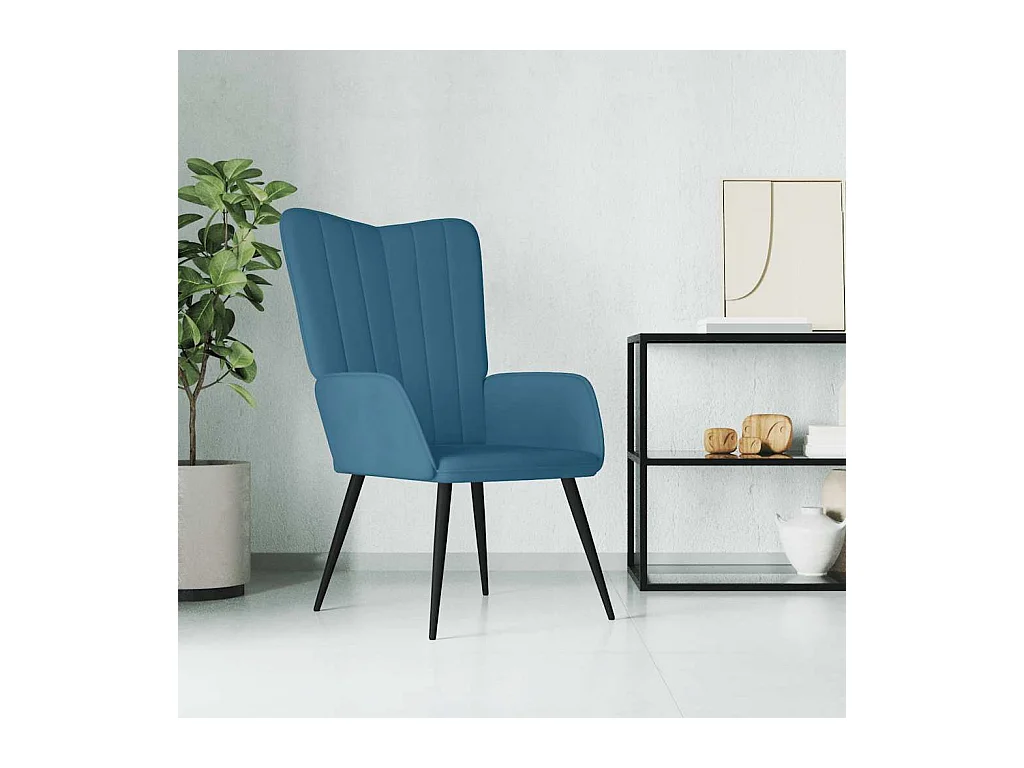 Sillón de relax | Silla de relax de terciopelo azul SHL6821