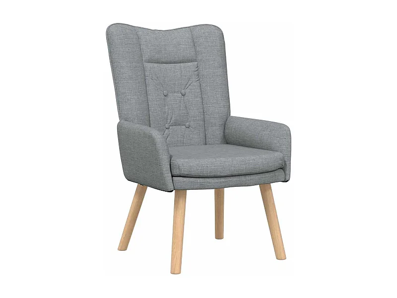 Fauteuil Salon-Chaise de relax Gris clair 63x67x94 cm tissu SHL1299