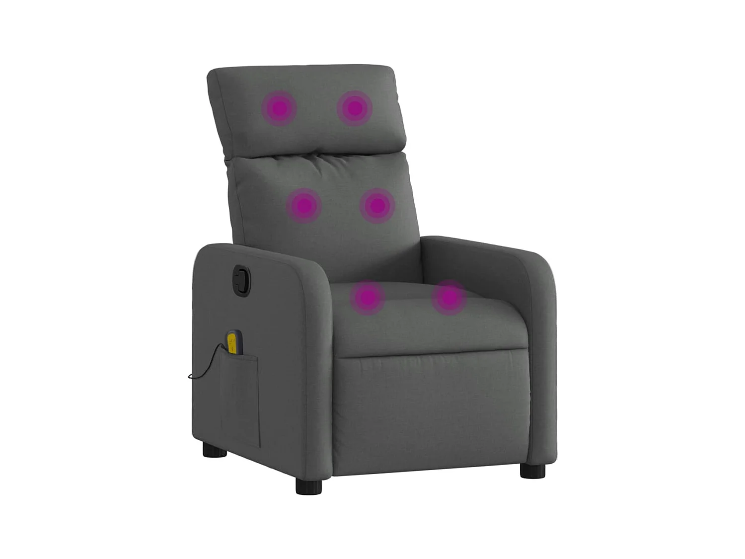 Fauteuil inclinable-Chaise de relax-Fauteuil de Massage Gris foncé Tissu SHL2132