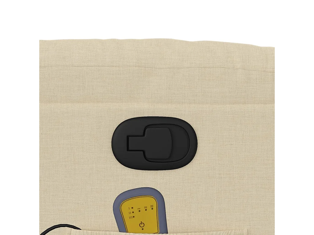 Fauteuil inclinable-Chaise de relax-Fauteuil de Massage crème tissu SHL2661