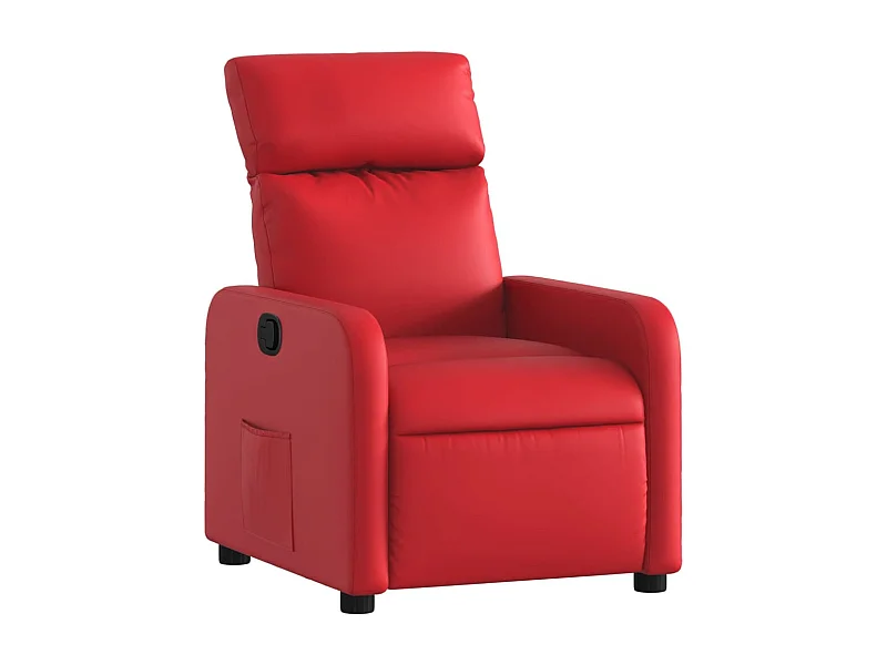 Poltrona reclinável couro artificial vermelho SHL456522