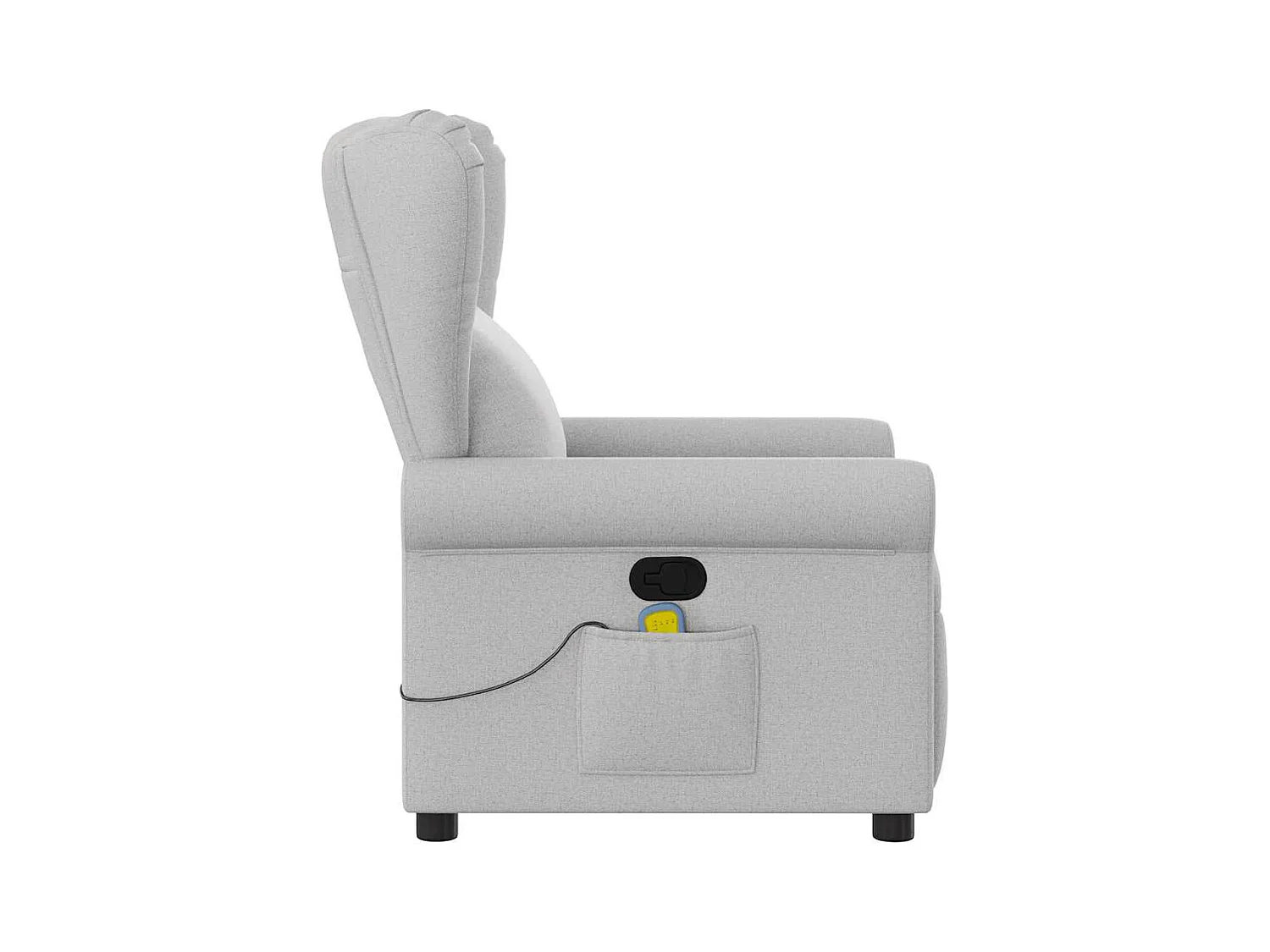 Sillón de salón | Silla | Sillón de masaje reclinable de tela gris nube SHL4994