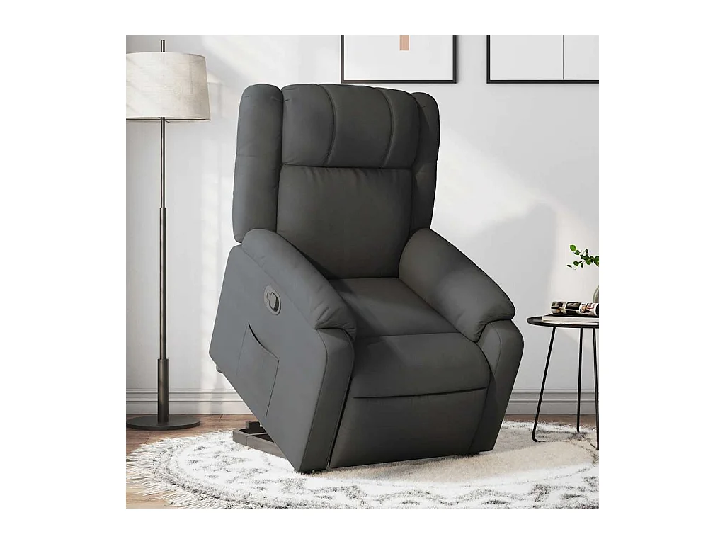 Sillón de relax | Silla | Sillón reclinable elevable de tela gris oscuro SHL8063
