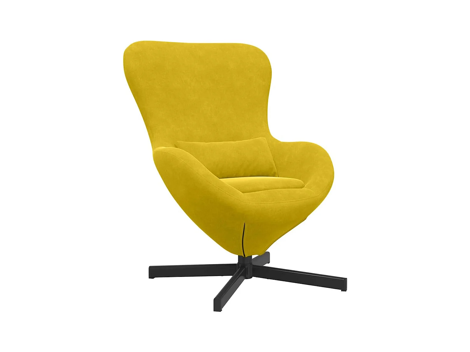 Sillón de relax | Sillón huevo Amarillo 63x73x90 cm Terciopelo SHL3510